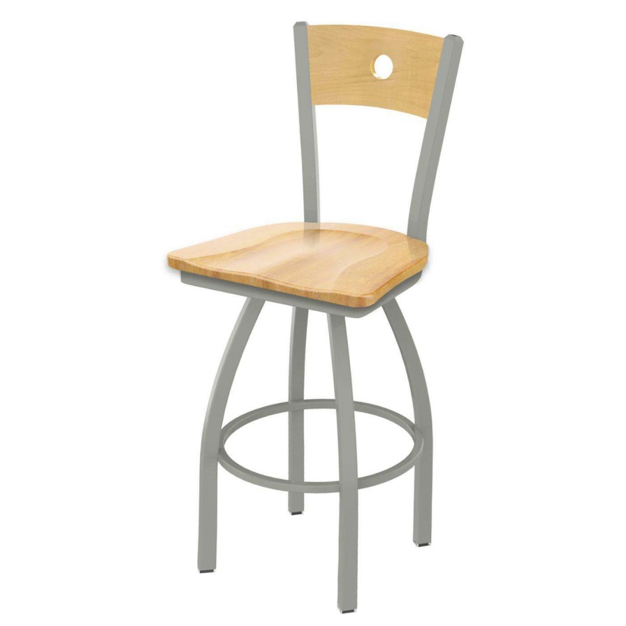 Bar Stools * | Coupon Counter Height Stools Holland Bar Stool Co Voltaire 25 In. Swivel Counter Stool With Wood Seat