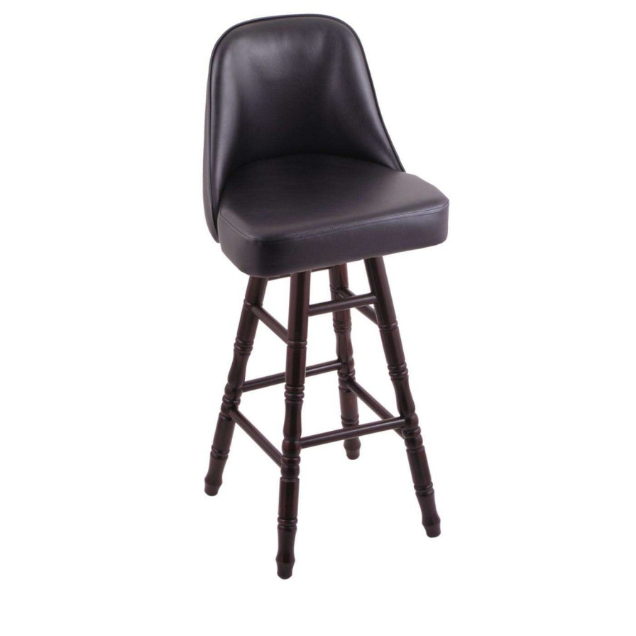 Bar Stools * | Brand New Counter Height Stools Holland Bar Stool Co Grizzly Maple Stool With Turned Legs And Vinyl Seat