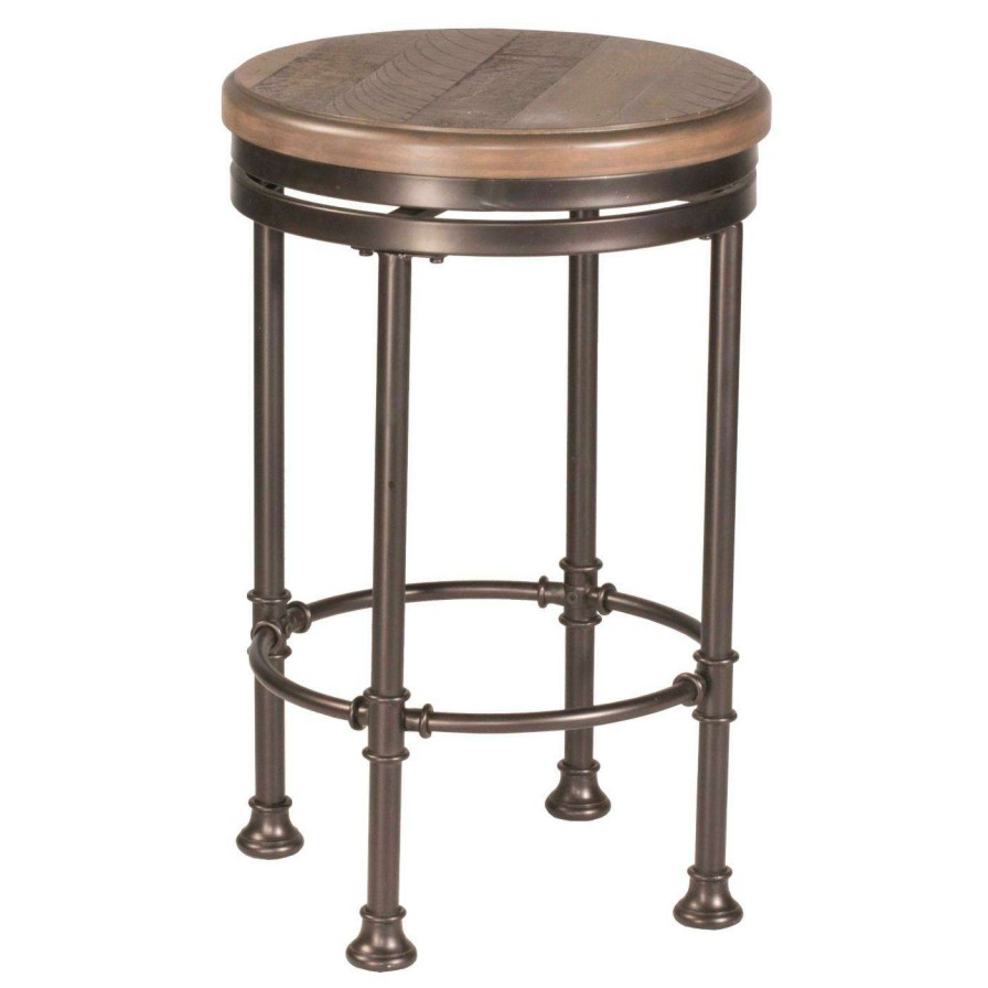 Bar Stools * | Deals Counter Height Stools Hillsdale Casselberry Swivel Backless Round Counter Stool