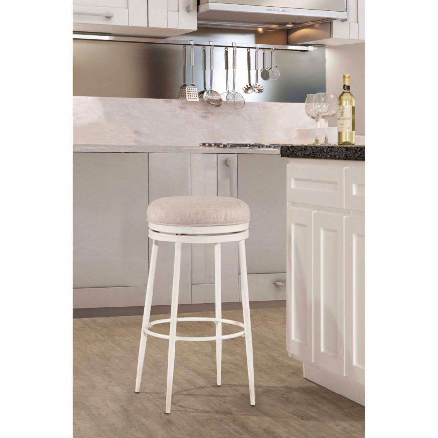 Bar Stools * | Deals Counter Height Stools Hillsdale Aubrie Swivel Backless Counter Stool