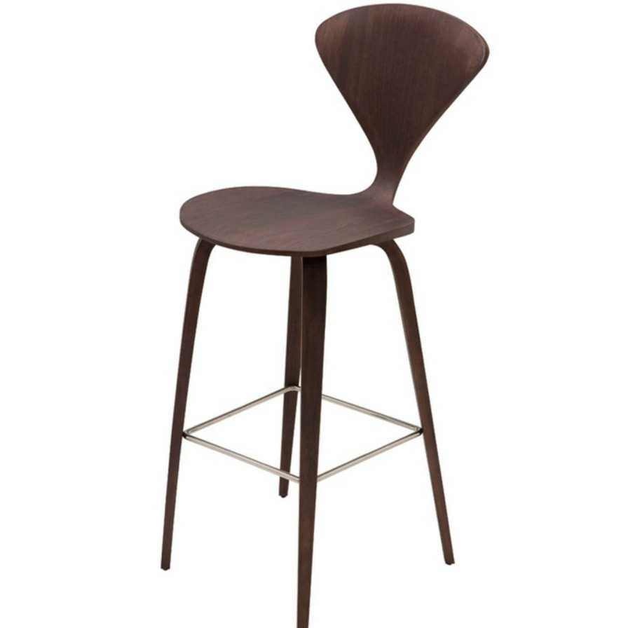 Bar Stools * | Discount Counter Height Stools Nuevo 25.25 In. Satine Counter Stool Walnut