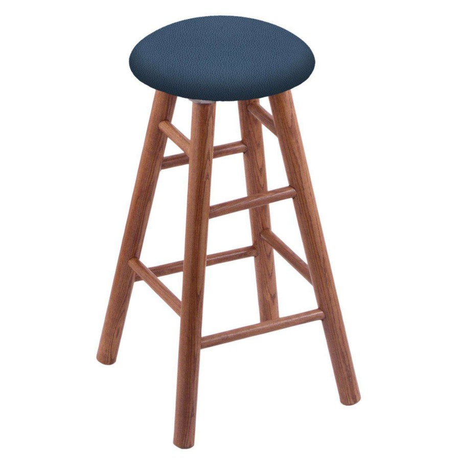 Bar Stools * | Discount Counter Height Stools Holland Bar Stool Co Oak Stool With Smooth Legs And Faux Leather Seat