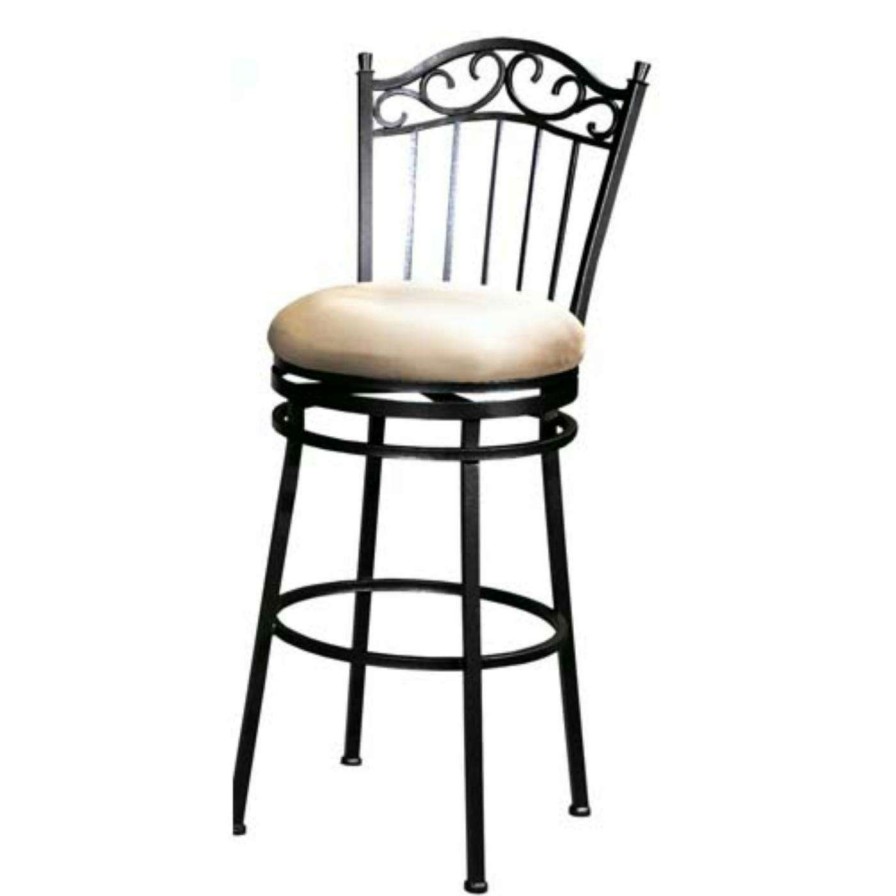 Bar Stools * | Buy Counter Height Stools Chintaly Parma 26 In. Memory-Swivel Counter Stool