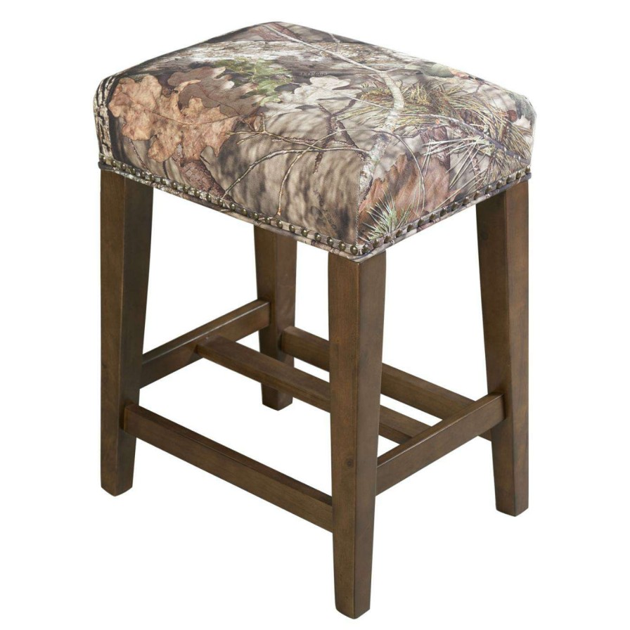 Bar Stools * | Coupon Counter Height Stools Linon Walt 25 In. Mossy Oak Counter Stool