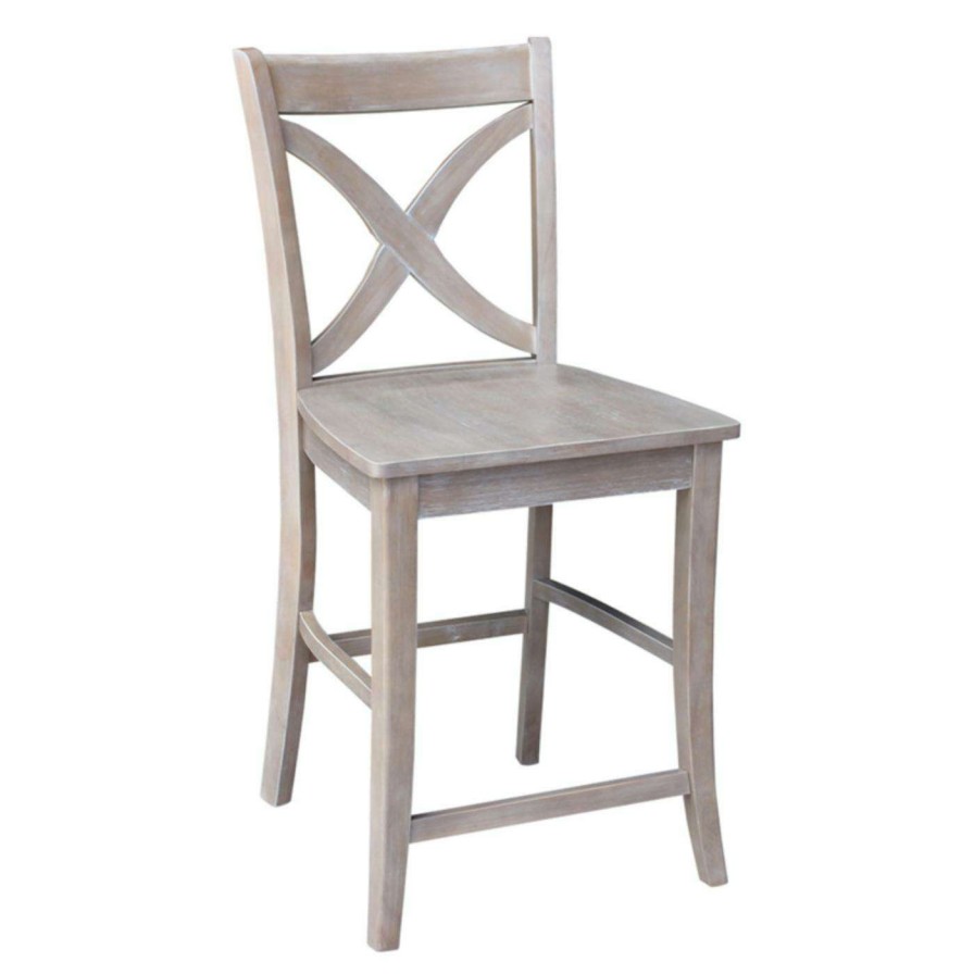 Bar Stools * | Outlet Counter Height Stools International Concepts Cosmo X-Back Counter Stool