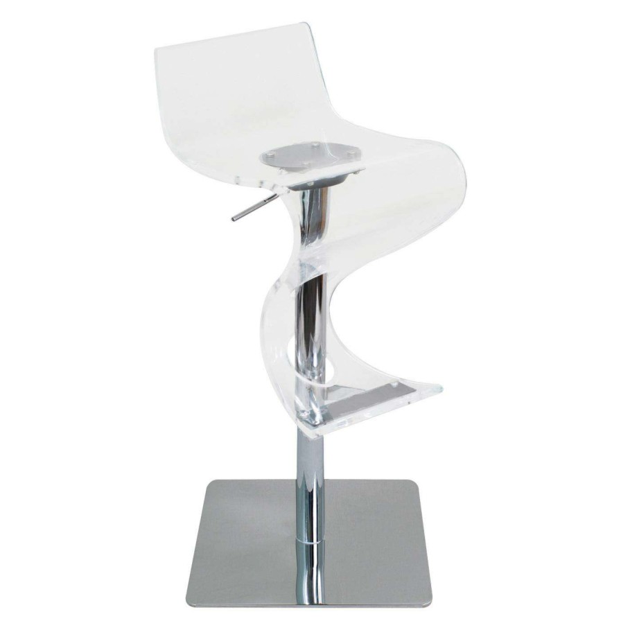 Bar Stools * | New Counter Height Stools Lumisource Vista Acrylic Clear Bar Stool