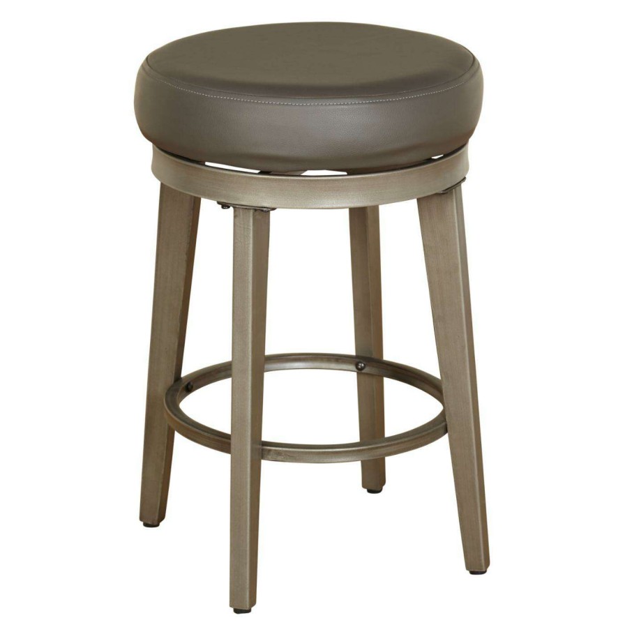 Bar Stools * | Cheap Counter Height Stools Angelo:Home Linden 24-In. Swivel Counter Stool Set Of 2