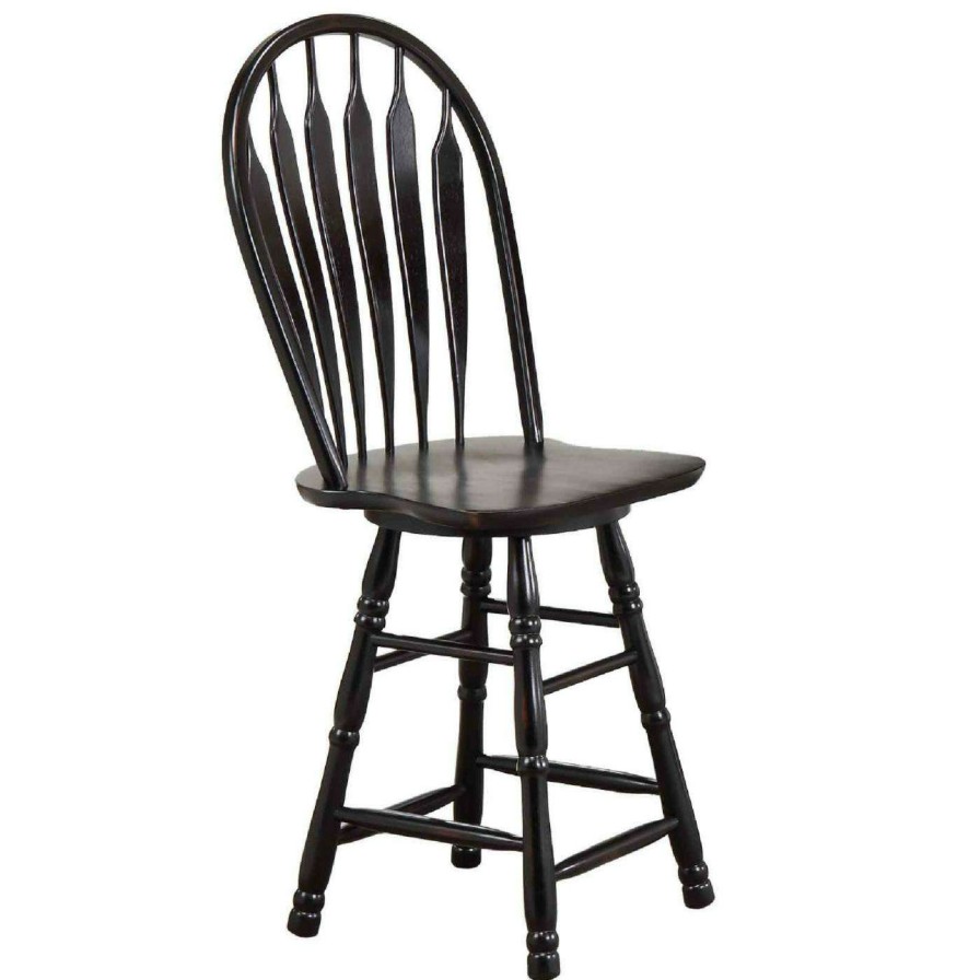 Bar Stools * | Cheap Counter Height Stools Sunset Trading 24-Inch Comfort Back Swivel Counter Stool