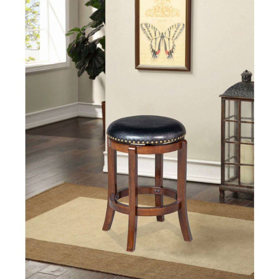 Bar Stools * | Best Sale Counter Height Stools Boraam Cordova 24 In. Backless Swivel Counter Stool