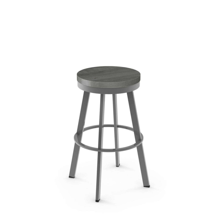 Bar Stools * | Discount Counter Height Stools Amisco Warner 25 In. Swivel Counter Stool