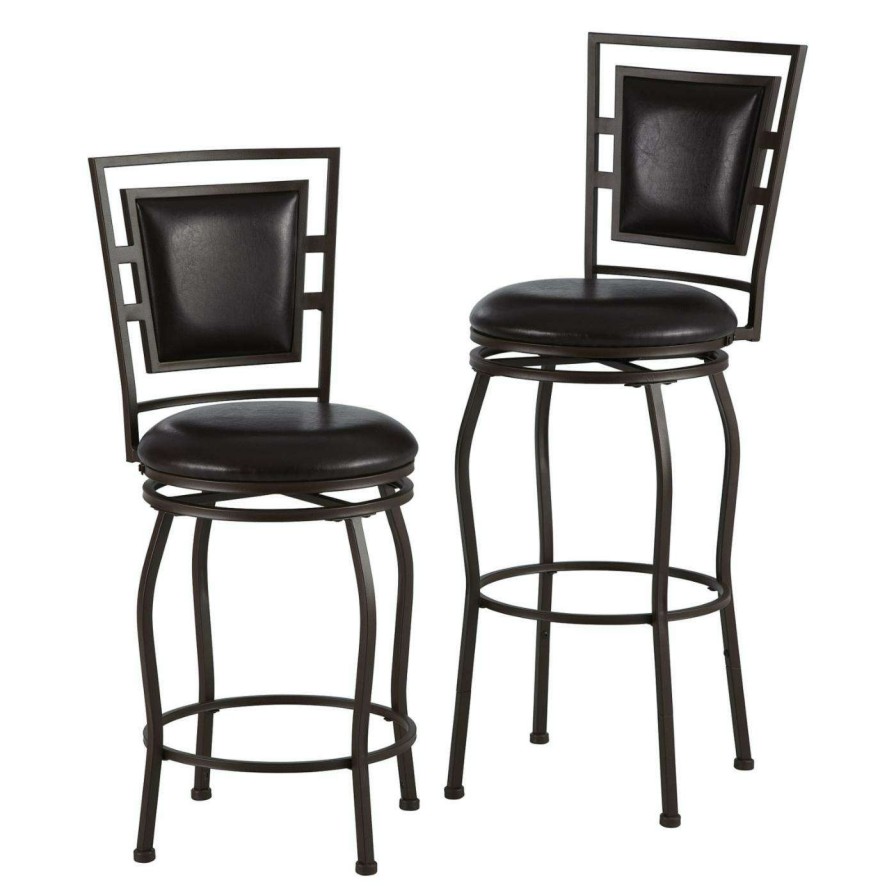 Bar Stools * | Top 10 Counter Height Stools Linon Townsend 3 Piece Adjustable Stool Set