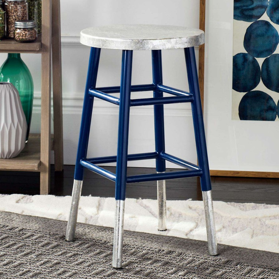 Bar Stools * | Coupon Counter Height Stools Safavieh Kenzie 24 In. Silver Dipped Counter Stool