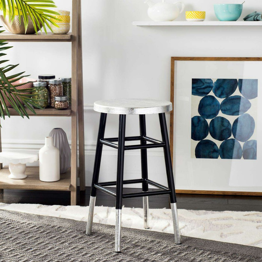 Bar Stools * | Coupon Counter Height Stools Safavieh Kenzie 24 In. Silver Dipped Counter Stool