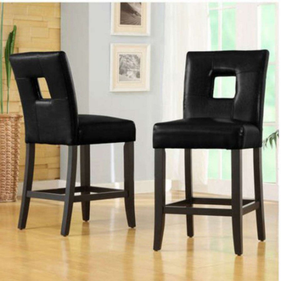 Bar Stools * | Buy Counter Height Stools Weston Home Landen 24 In. Faux Leather Counter Height Stool Set Of 2