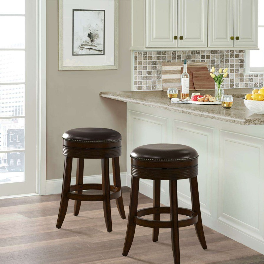 Bar Stools * | Best Sale Hillsdale Furniture Counter Height Stools Hillsdale Tillman Backless Swivel Counter Stool Espresso