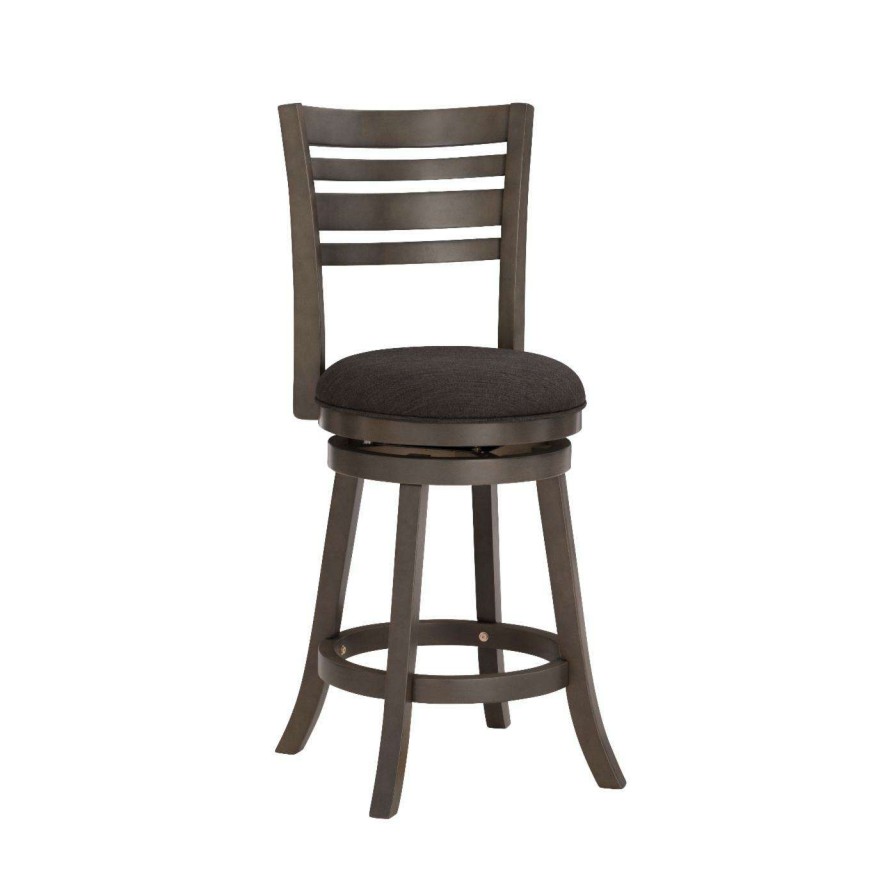 Bar Stools * | Best Deal Counter Height Stools Powell Tegan 24 In. Upholstered Counter Stool Gray