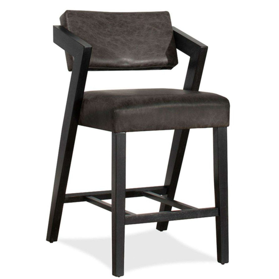 Bar Stools * | Deals Counter Height Stools Hillsdale Furniture Snyder Blackwash Stationary 26 In. Counter Height Stool