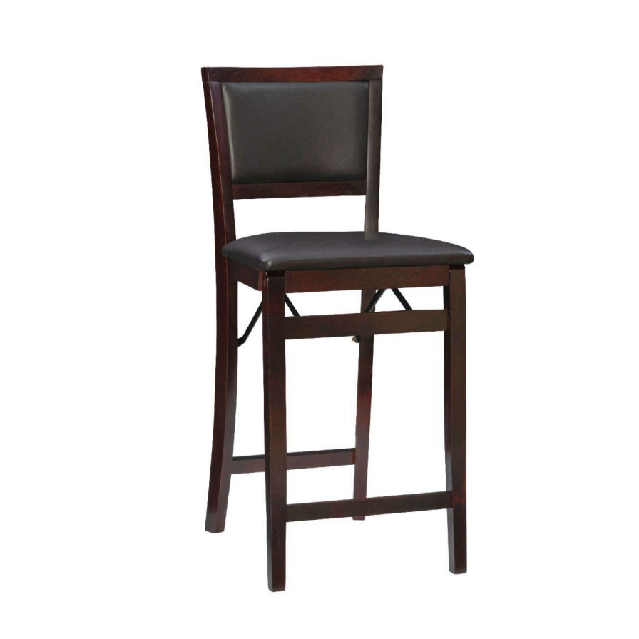 Bar Stools * | Coupon Counter Height Stools Linon Weston Pad Back Folding Counter Stool