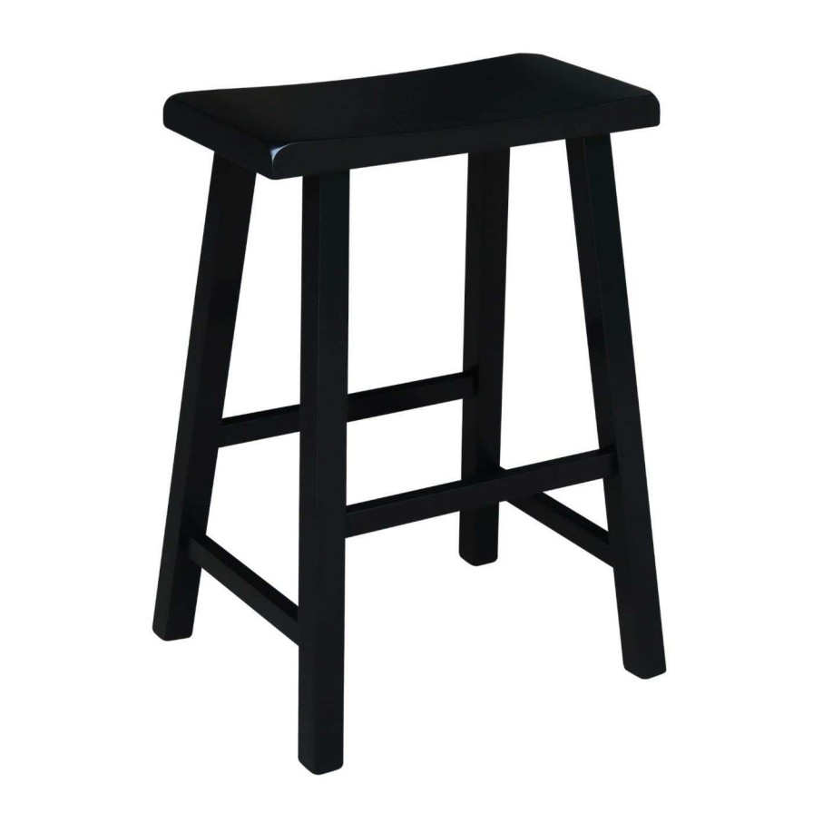 Bar Stools * | Promo Counter Height Stools International Concepts Baileyton Counter Height Backless Saddle Seat Stool