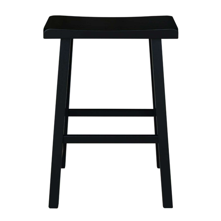 Bar Stools * | Promo Counter Height Stools International Concepts Baileyton Counter Height Backless Saddle Seat Stool