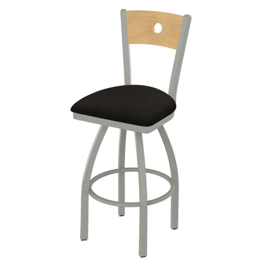 Bar Stools * | Best Sale Counter Height Stools Holland Bar Stool Co Voltaire 25 In. Keyhole Back Swivel Counter Stool With Faux Leather Seat