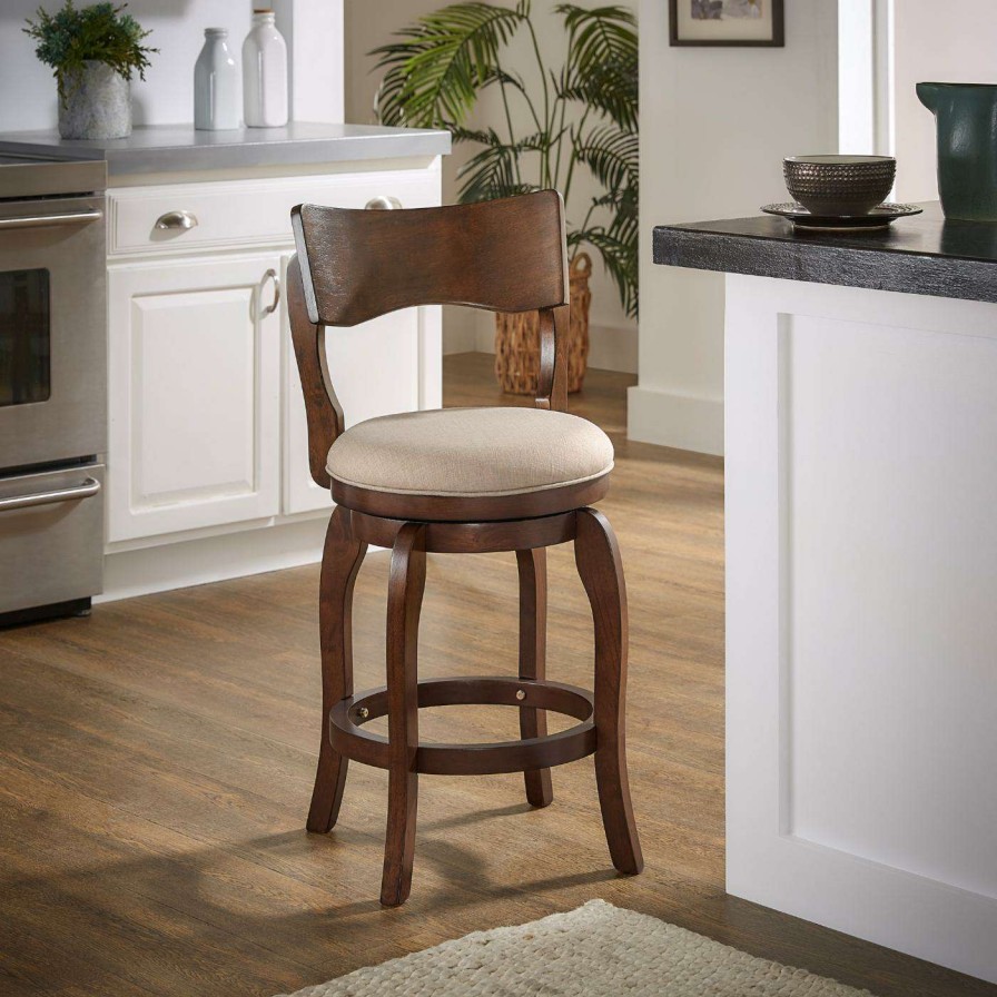 Bar Stools * | Deals Counter Height Stools Weston Home 24 In. Swivel Armless Counter Stool