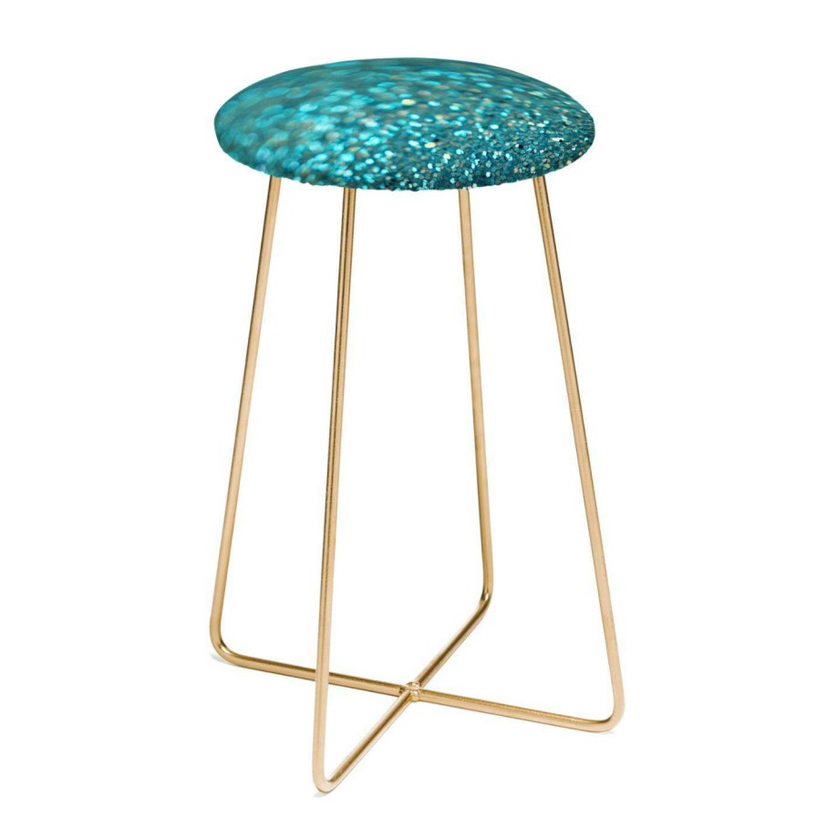 Bar Stools * | Best Sale Counter Height Stools Deny Designs Lisa Argyropoulos Aquios 25 In. Backless Counter Stool