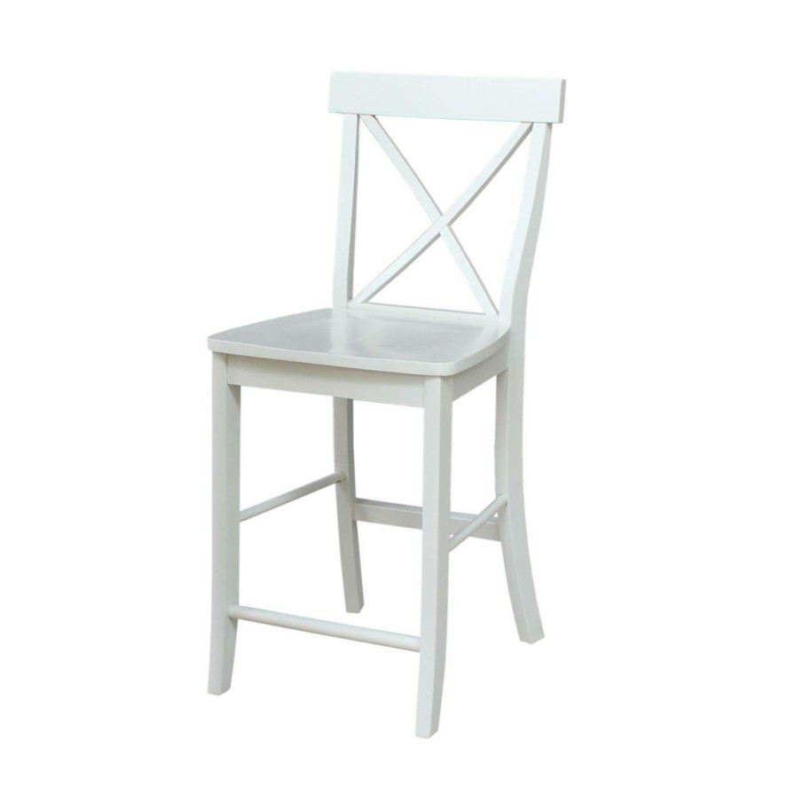 Bar Stools * | Discount Counter Height Stools International Concepts X-Back Counter Height Stool