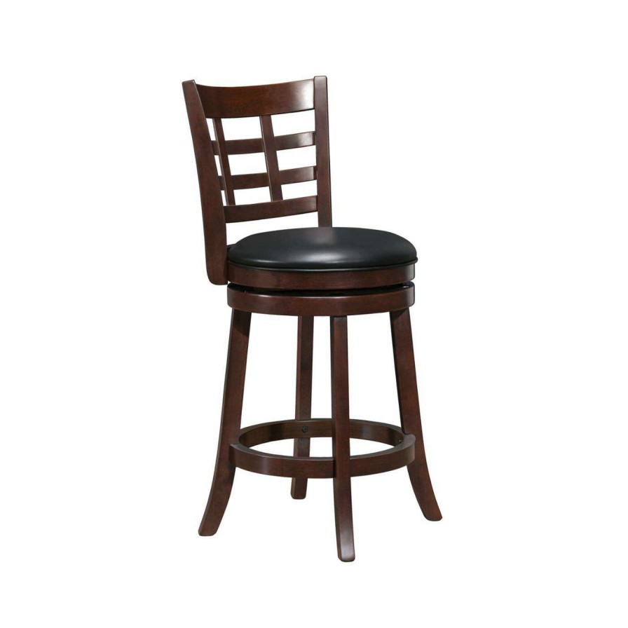 Bar Stools * | Coupon Counter Height Stools Weston Home Edmond Lattice Back Swivel Counter Stool