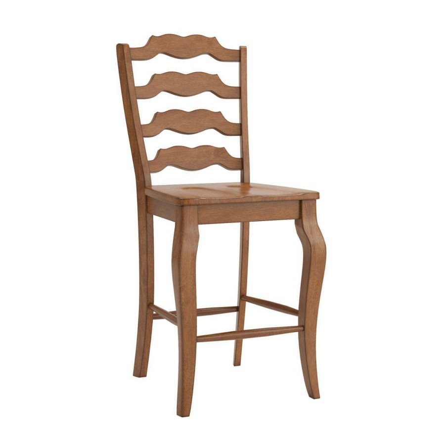 Bar Stools * | New Counter Height Stools Humblenest Homestead Vintage French Ladder Back 24 In. Counter Stool Set Of 2