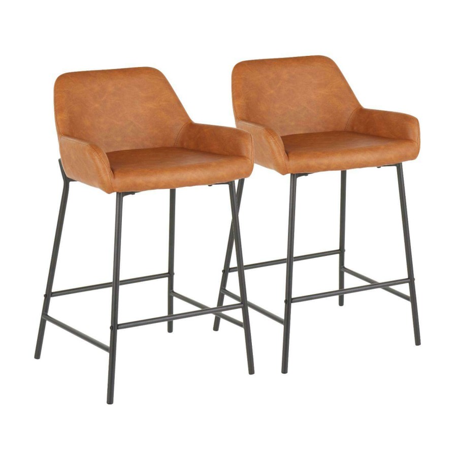 Bar Stools * | Promo Counter Height Stools Lumisource Daniella 24.5 In. Industrial Counter Stool Set Of 2