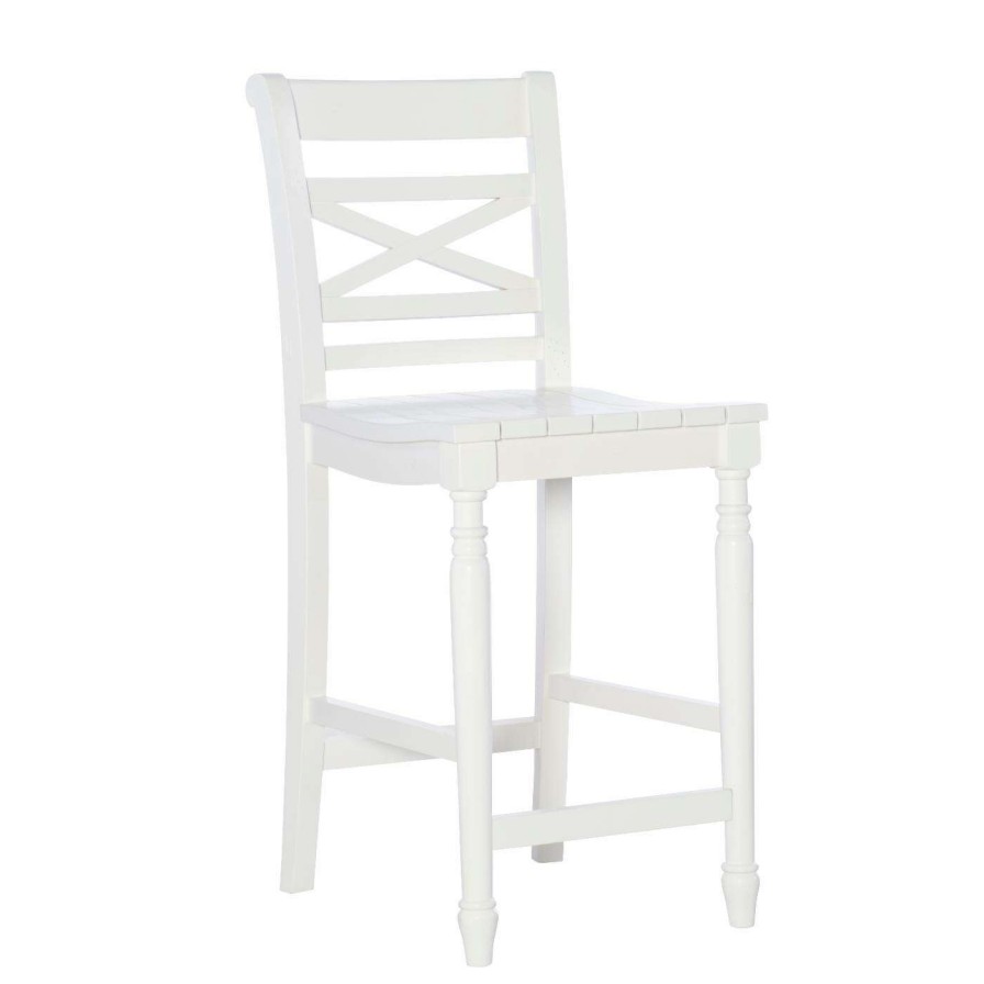 Bar Stools * | Outlet Counter Height Stools Powell Asher 24 In. Counter Stool White