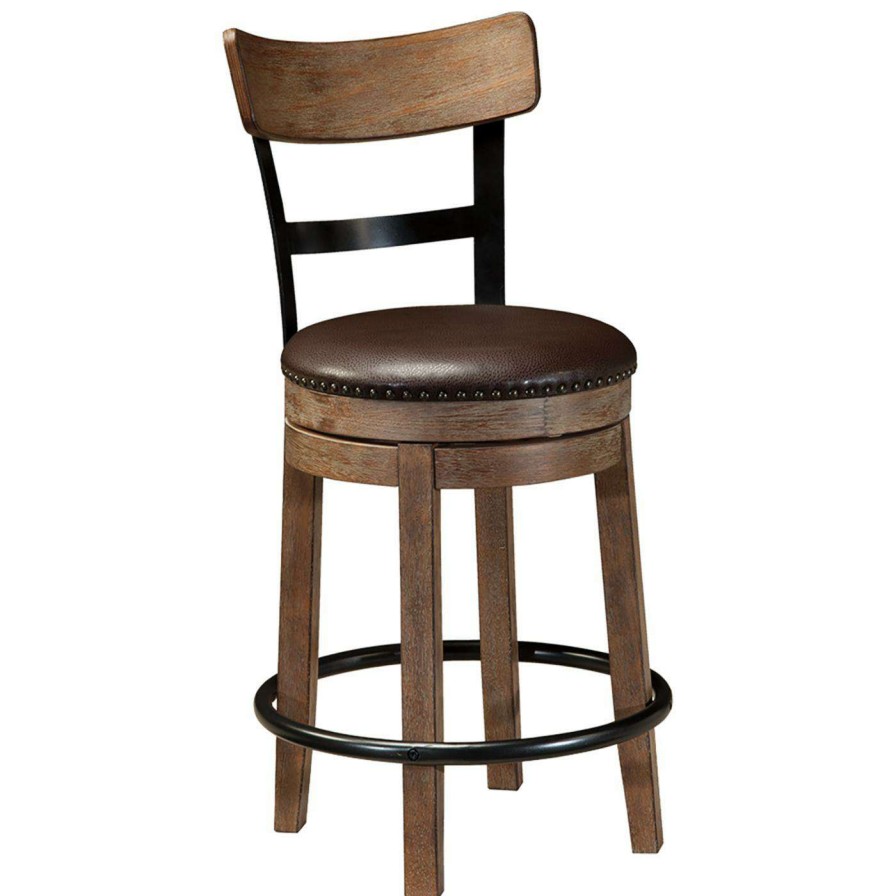 Bar Stools * | Wholesale Signature Design By Ashley Pinnadel Wood Counter Height Stools