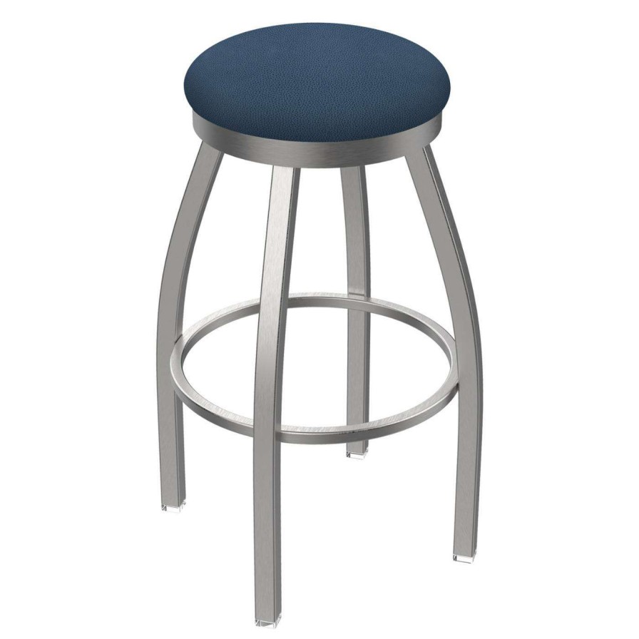 Bar Stools * | Flash Sale Counter Height Stools Holland Bar Stool Co Misha 25 In. Metal Swivel Counter Stool With Faux Leather Seat