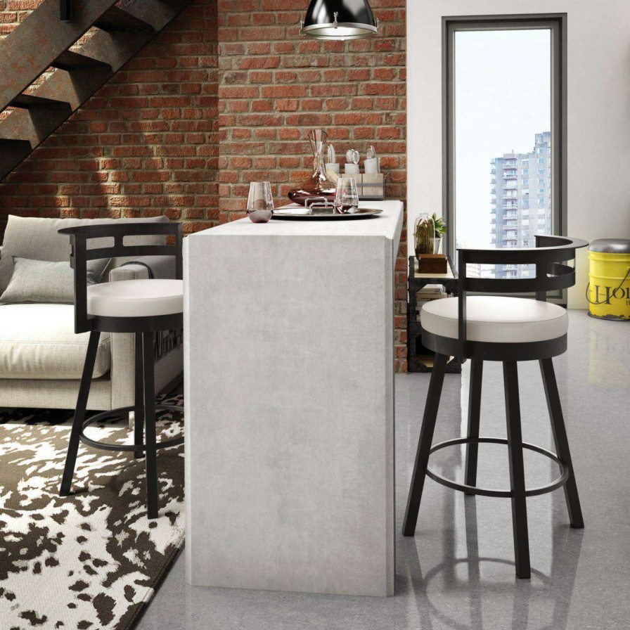 Bar Stools * | Outlet Counter Height Stools Amisco Render 27 In. Swivel Counter Stool