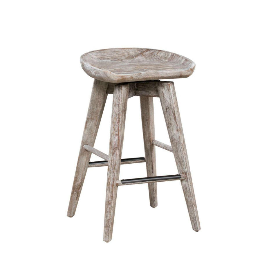 Bar Stools * | Best Pirce Counter Height Stools Boraam Bali Backless 24 In. Swivel Counter Stool