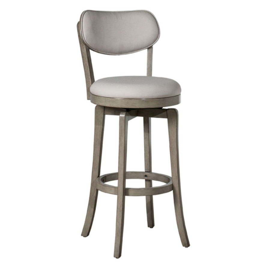 Bar Stools * | Flash Sale Counter Height Stools Hillsdale Furniture Sloan Aged Gray Swivel 25 In. Counter Height Stool