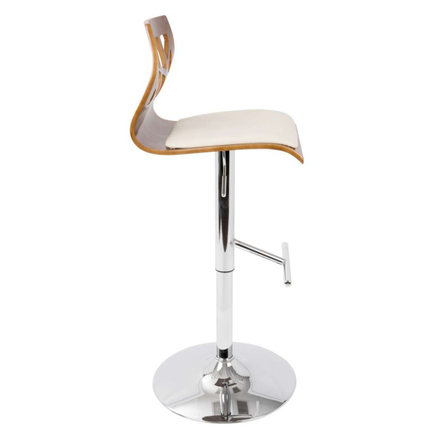 Bar Stools * | Coupon Counter Height Stools Lumisource Folia Adjustable Swivel Barstool