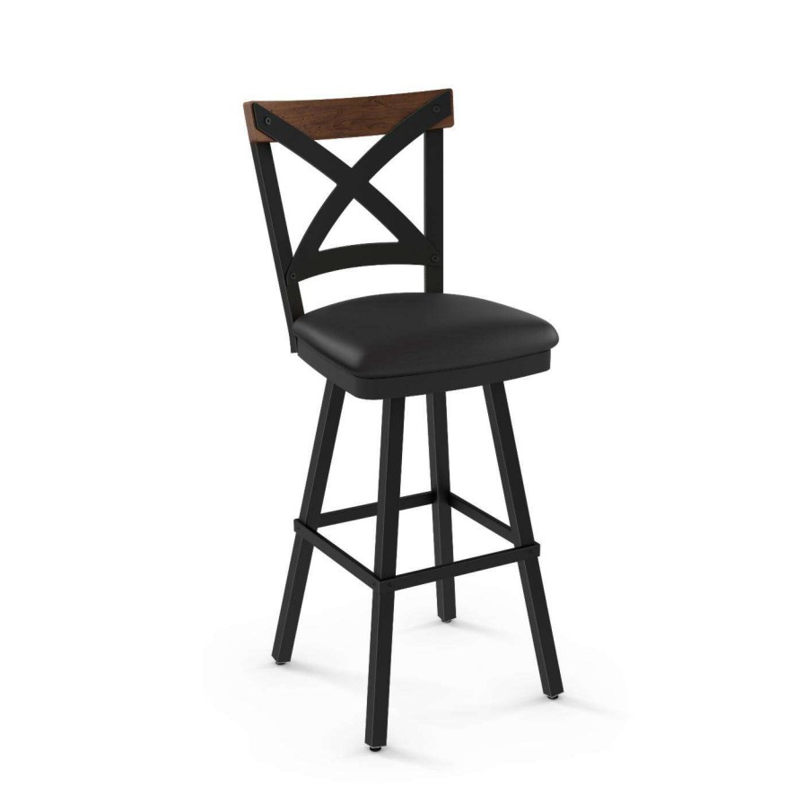 Bar Stools * | Promo Counter Height Stools Amisco Snyder 26 In. Swivel Counter Stool