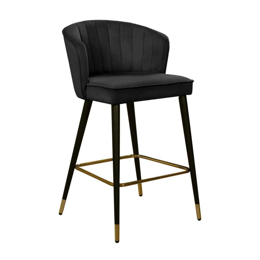 Bar Stools * | Coupon Counter Height Stools Meridian Furniture Inc Cassie 28 In. Upholstered Counter Stool Set Of 2