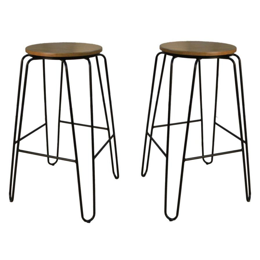 Bar Stools * | Outlet Carolina Chair & Table Co. Counter Height Stools Carolina Chair & Table Co. Townsley 29 In. Backless Counter Stool Set Of 2