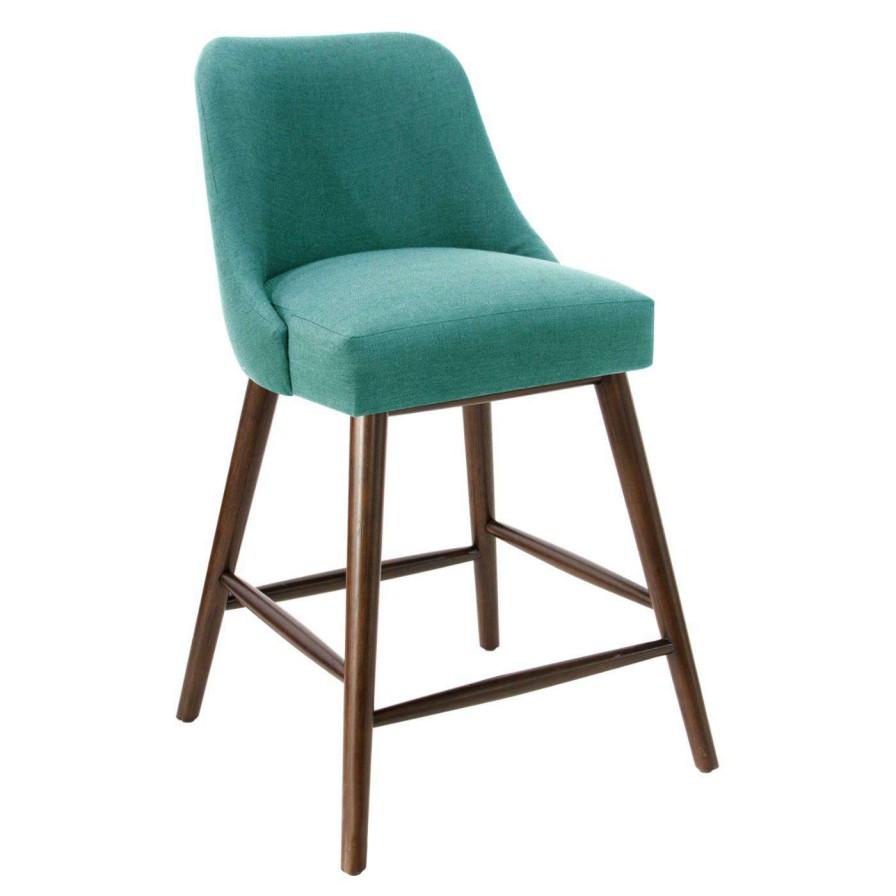 Bar Stools * | Brand New Counter Height Stools Skyline Furniture 27 In. Linen Swoop Arm Counter Stool