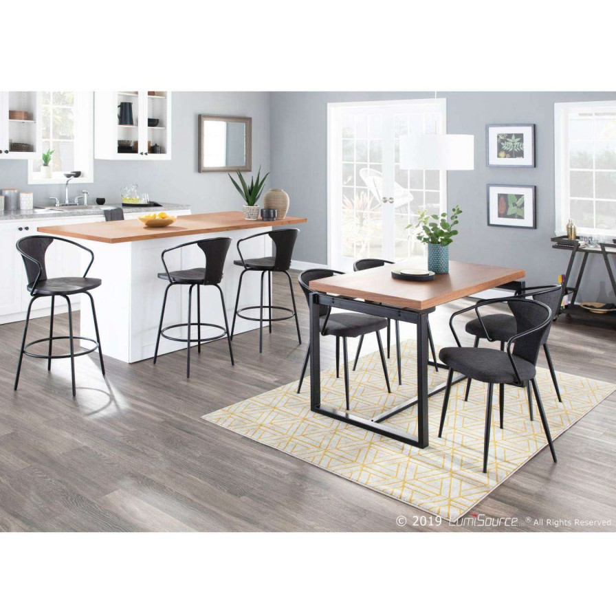 Bar Stools * | Best Sale Counter Height Stools Lumisource Waco 25 In. Industrial Counter Stool Gray