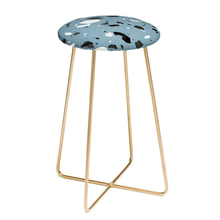 Bar Stools * | Deals Counter Height Stools Deny Designs Mareike Boehmer Terrazzo 25 In. Backless Counter Stool