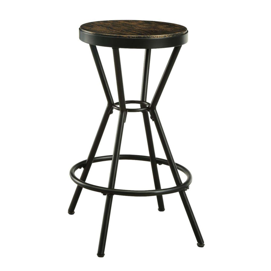 Bar Stools * | Cheapest Counter Height Stools Furniture Of America Hourglass Industrial 24 In. Bar Stool