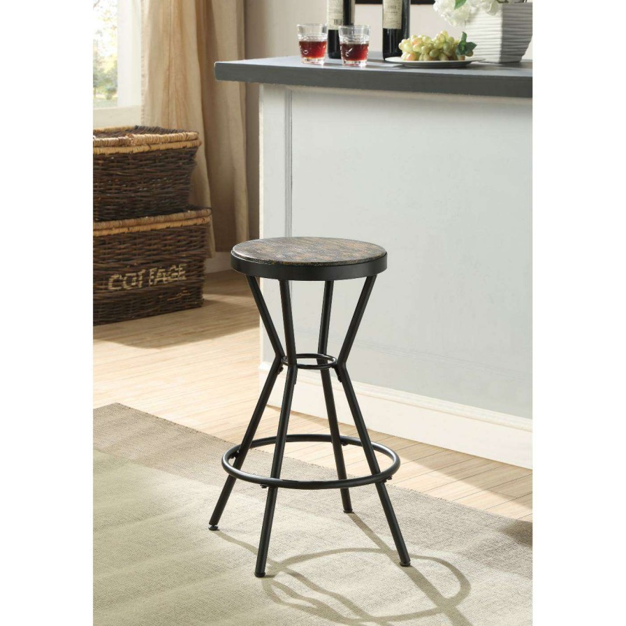 Bar Stools * | Cheapest Counter Height Stools Furniture Of America Hourglass Industrial 24 In. Bar Stool