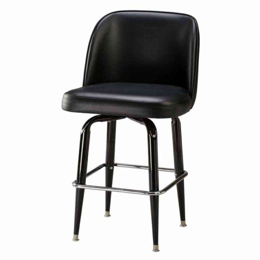 Bar Stools * | Deals Counter Height Stools Regal Bucket Seat Large 26 In. Square Frame Metal Counter Stool