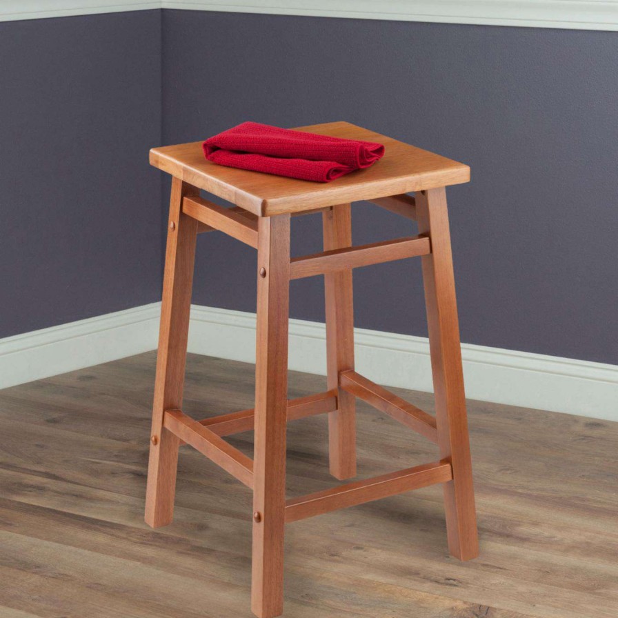 Bar Stools * | Budget Counter Height Stools Winsome Trading Carter 24 In. Backless Counter Stool