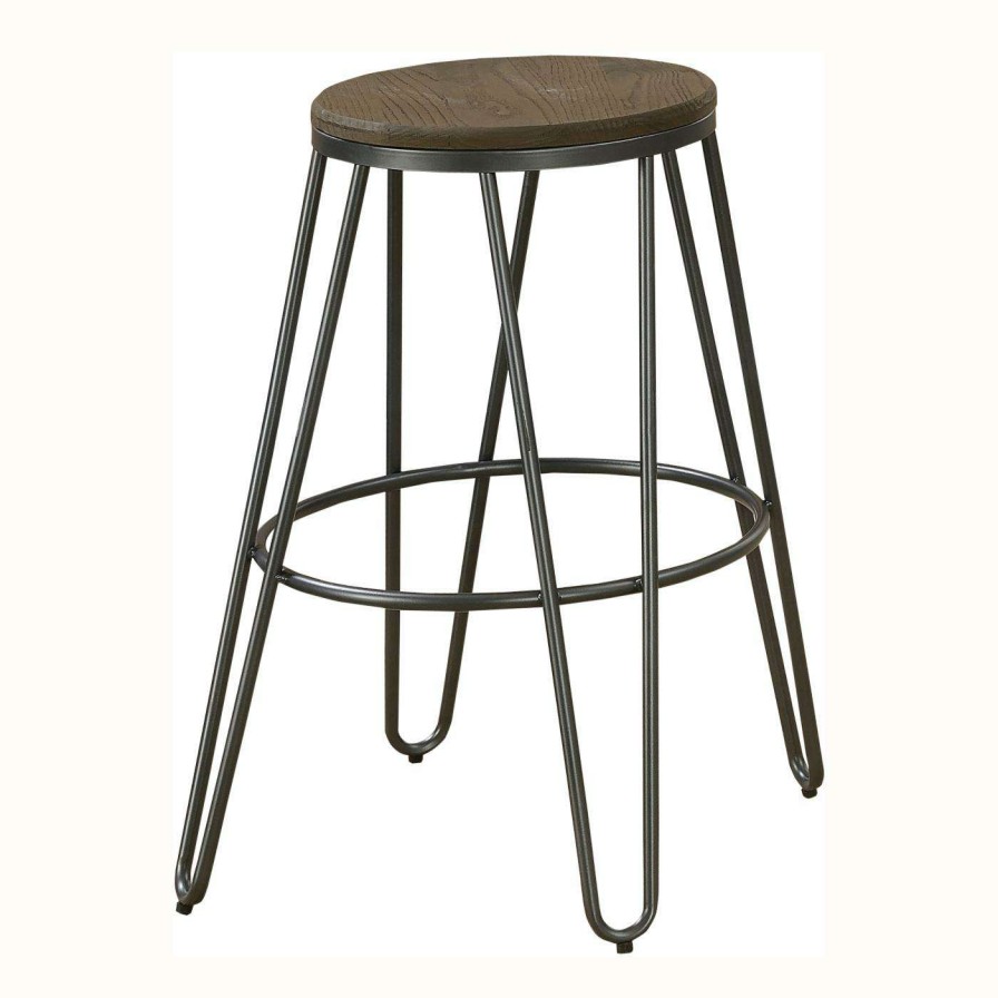 Bar Stools * | Brand New Counter Height Stools Furniture Of America Tailor Industrial 26 In. Metal Bar Stool Set Of 2