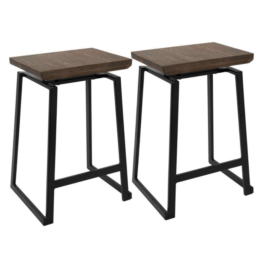 Bar Stools * | Discount Counter Height Stools Lumisource Geo 24.25 In. Counter Stool Set Of 2